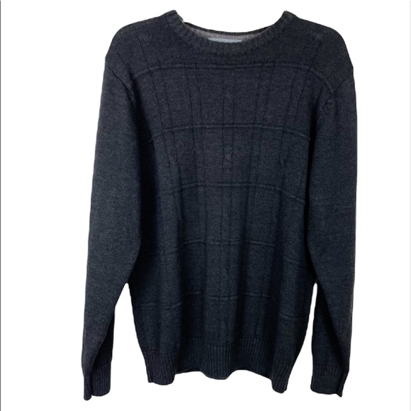 Oscar de la Renta Sweaters - Oscar de la Renta Grandpa Sweater Mens Charcoal Gray Size Large Unisex